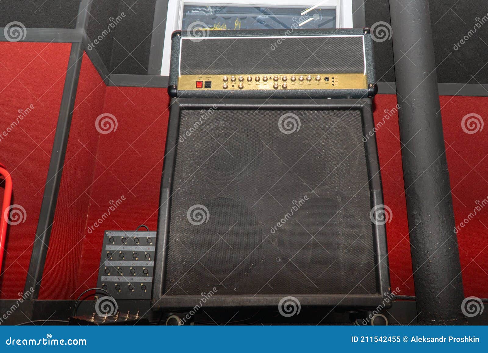 Guitar Amplifier with Speaker Stock Image Image of power