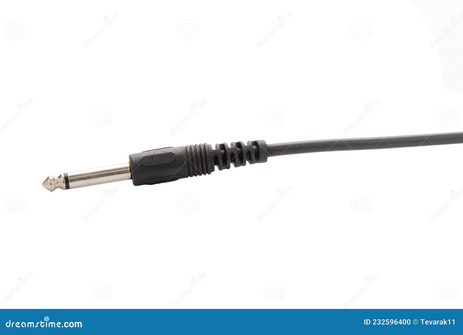 Guitar Audio Jack with Black Cable Isolated on White Background Stock Photo Image of jack