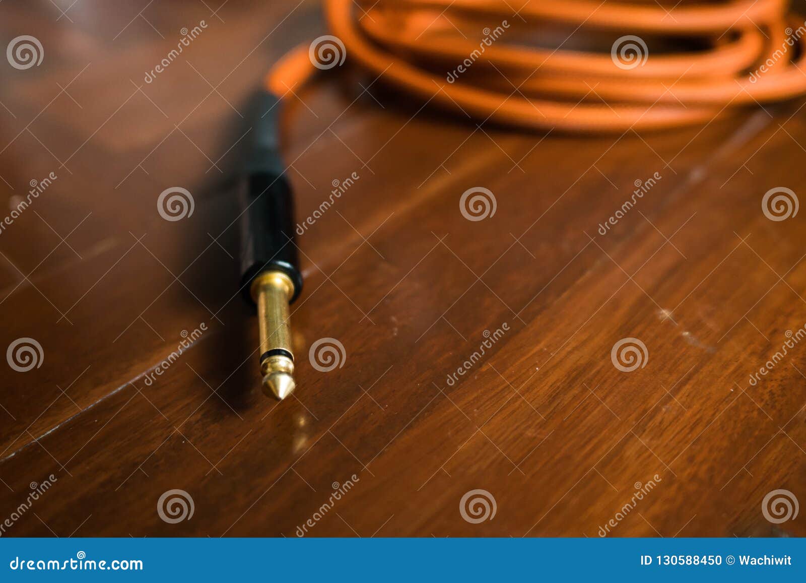 Guitar Audio Jack with Cable Stock Photo Image of preparation, guitar 130588450
