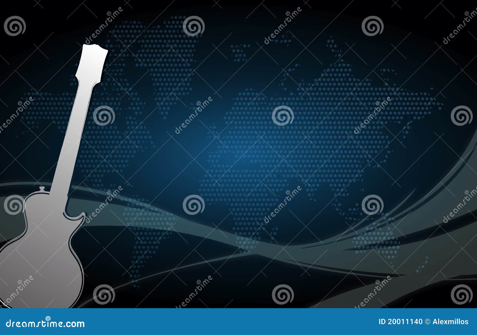 Guitar background stock vector. Illustration of land 20011140