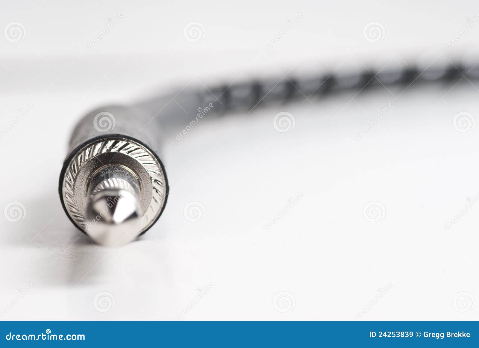 Guitar cable connector stock image. Image of silver, inch 24253839