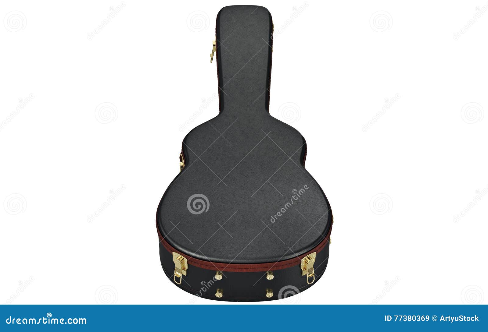 Guitar Case Leather, Front View Stock Illustration Illustration of