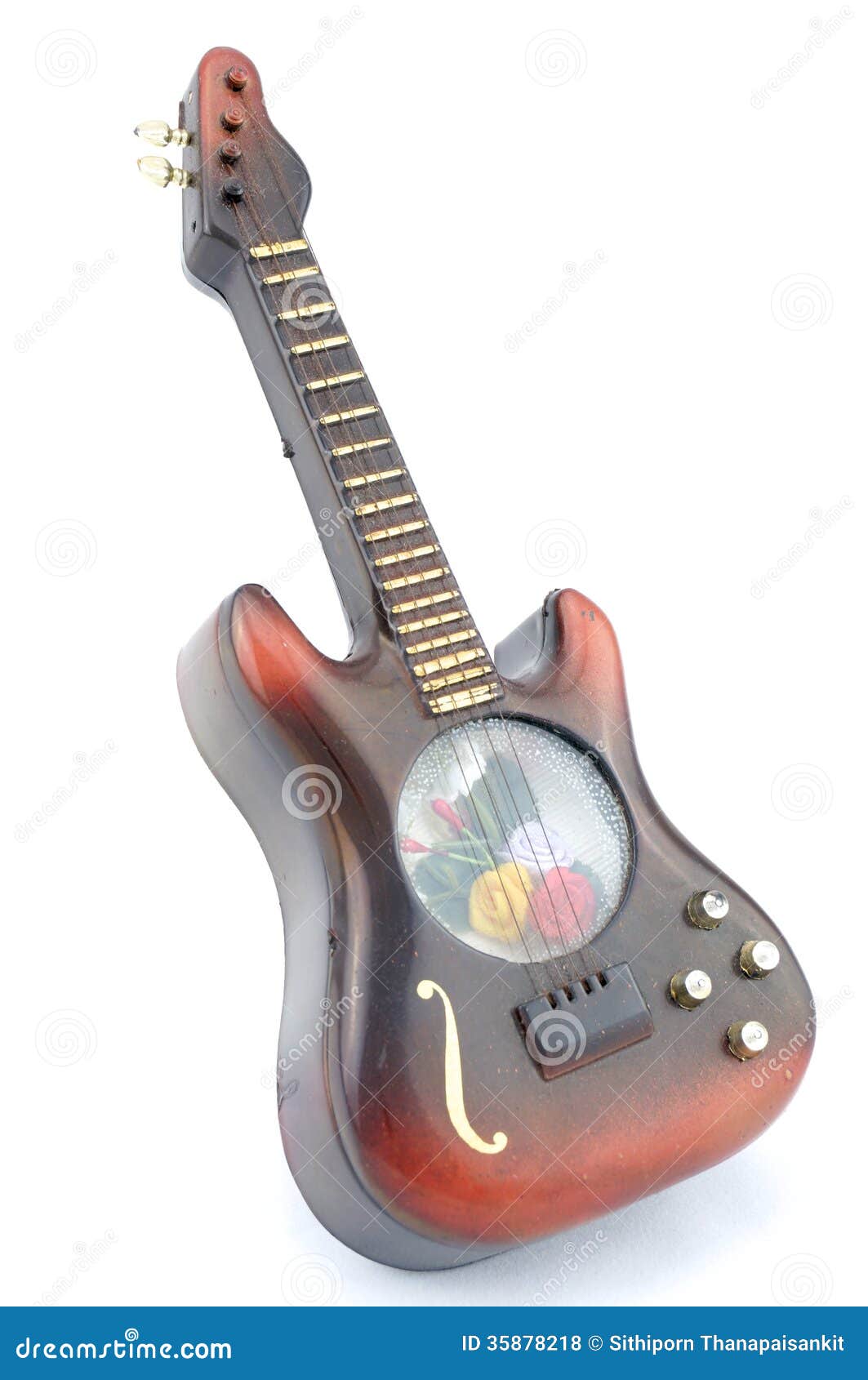 Guitar decorate stock photo. Image of music, gold, decorative 35878218