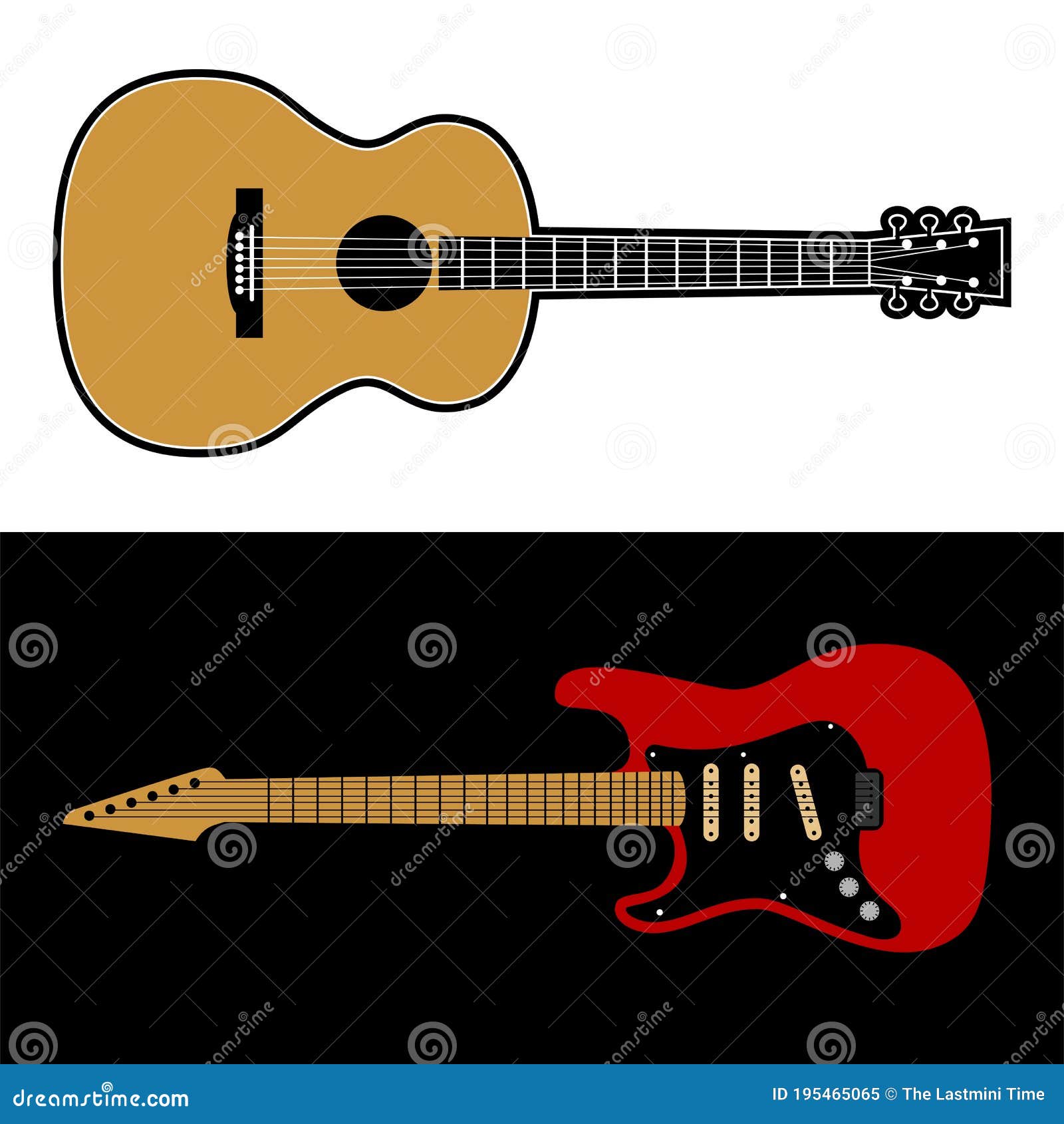Guitar design logo icon stock vector. Illustration of musician 195465065