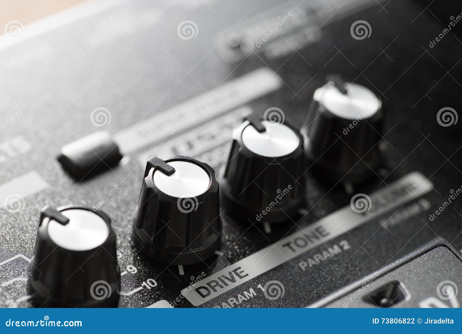 Guitar effect Knobs stock photo. Image of knob, volume 73806822