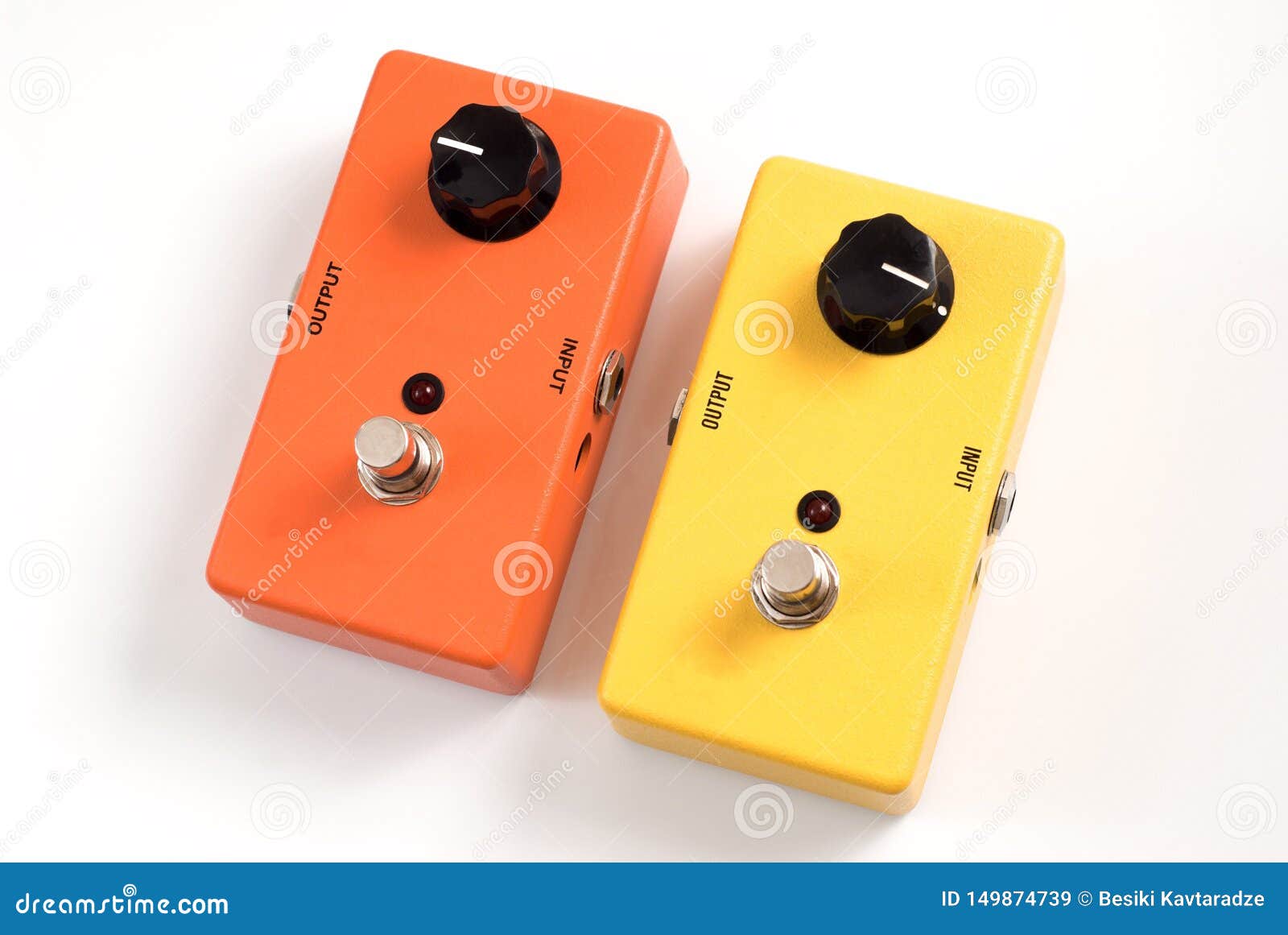 Effect Pedals on White Stock Image - Image of gear, 149874739