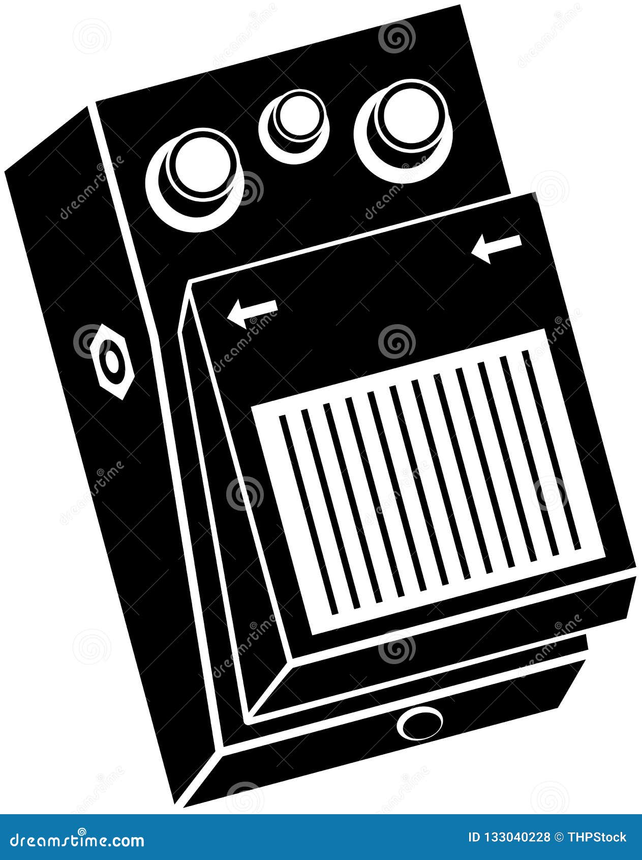 Distortion Pedal Isometric Blueprints Cartoon Vector CartoonDealer