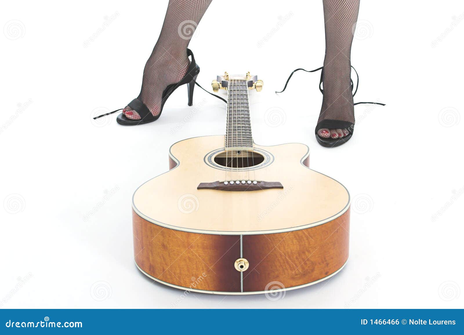 Guitar and Feet stock photo. Image of stockings, dance 1466466