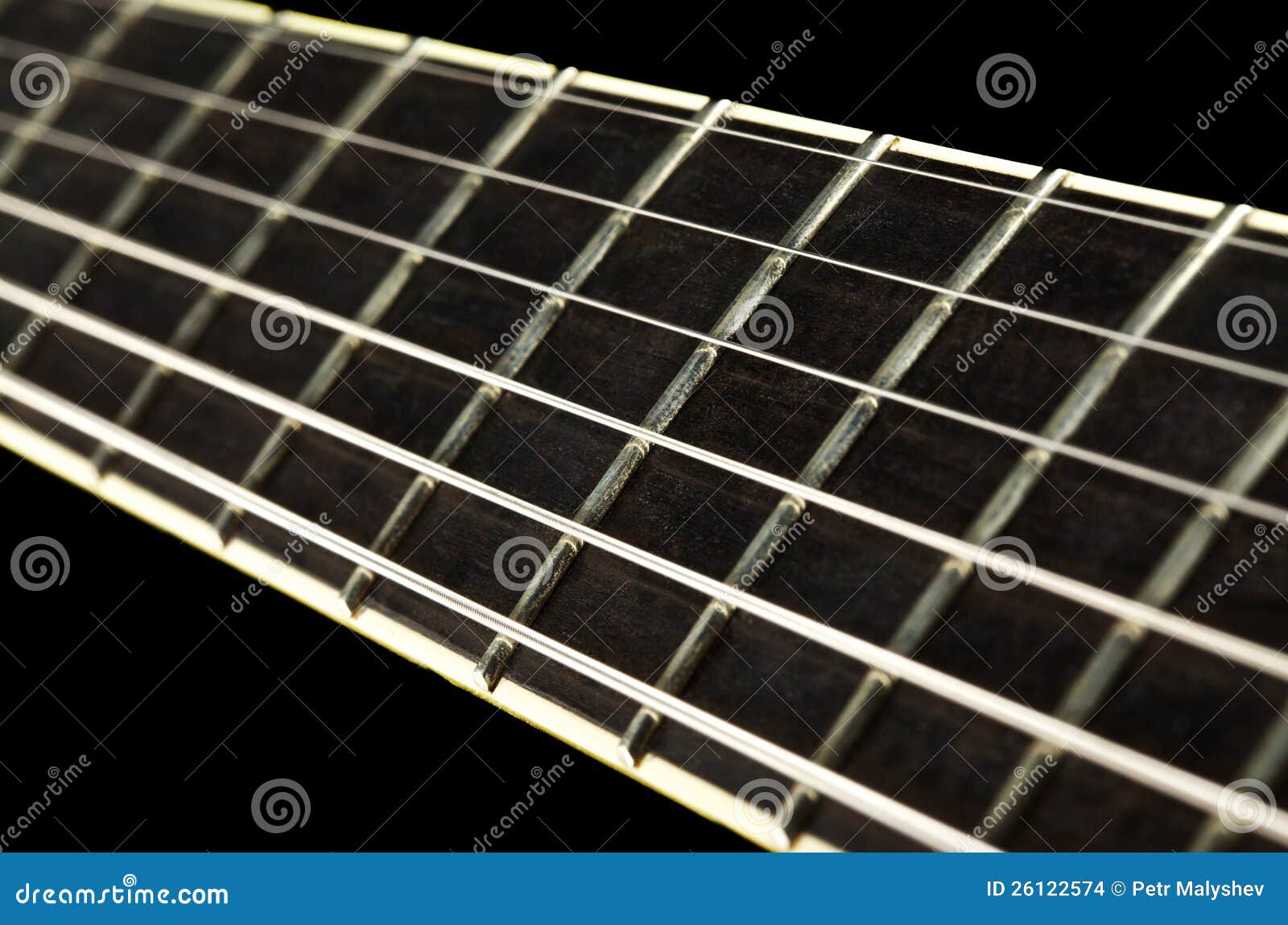Guitar Fretboard Closeup stock photo. Image of electric - 26122574