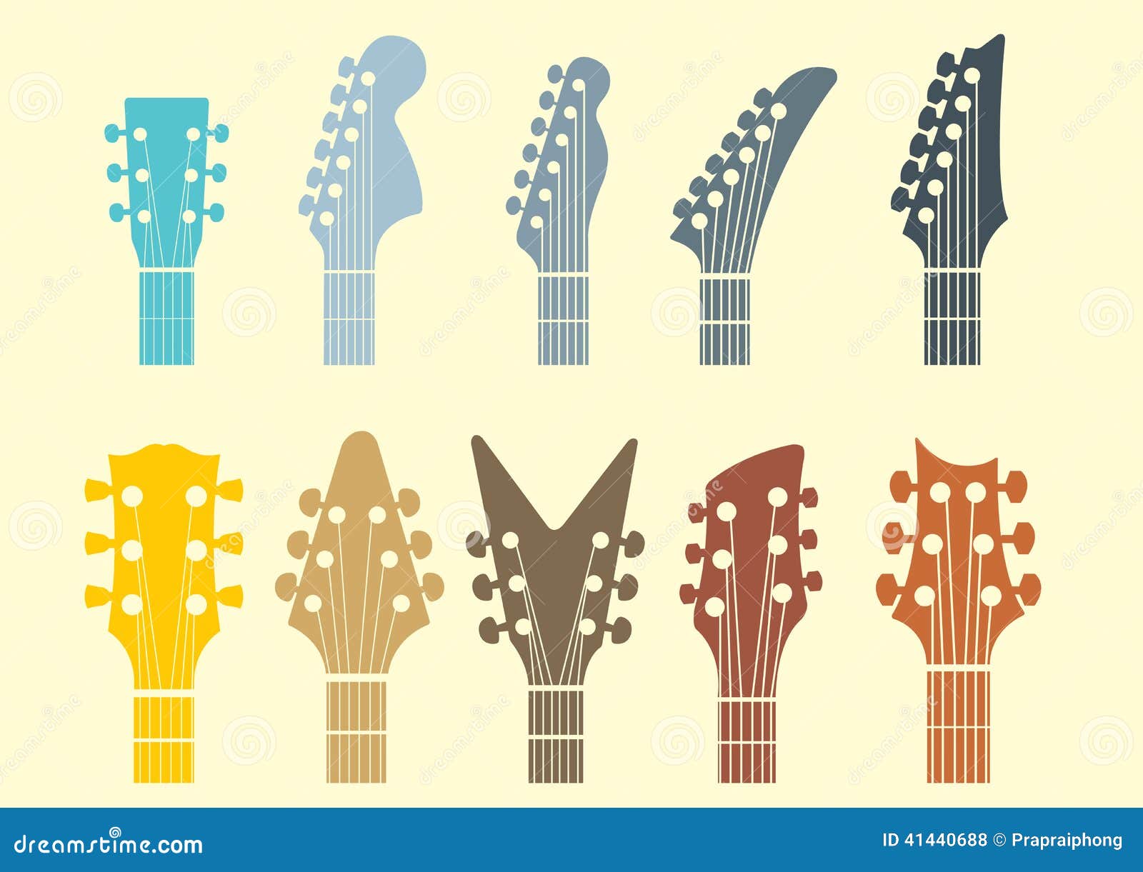 Guitar head stock icon stock vector. Image of ornate - 41440688
