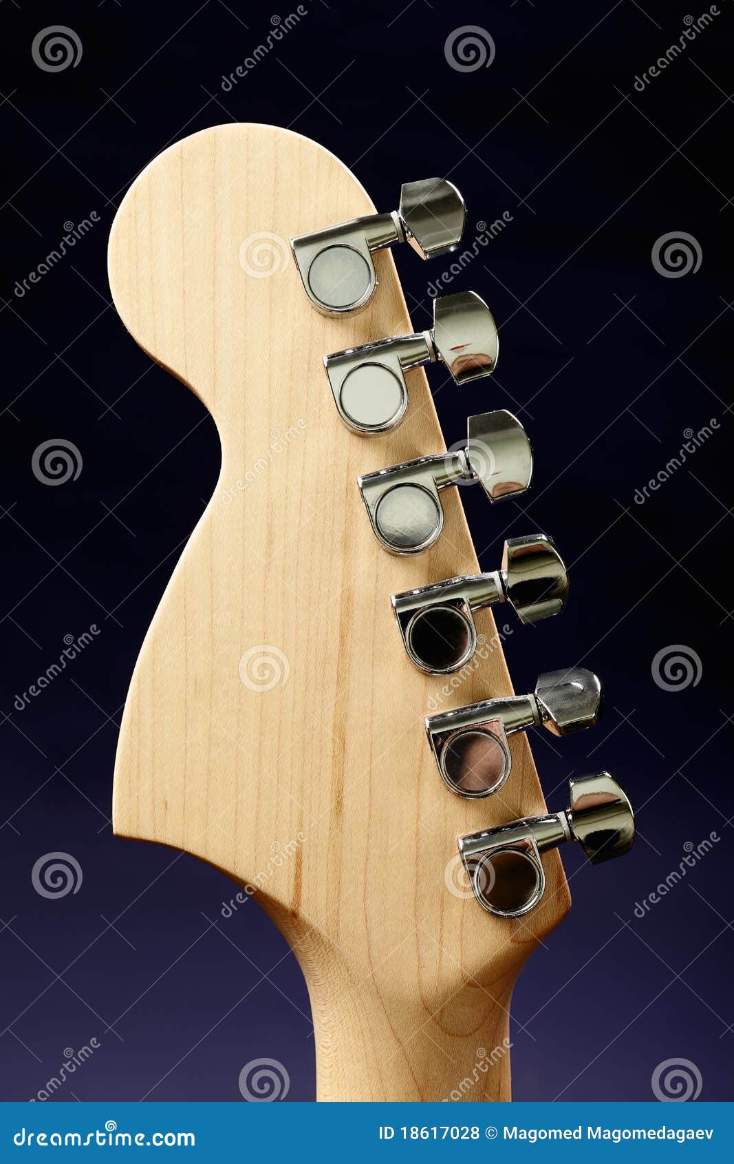 Guitar headstock back stock photo. Image of headstock 18617028