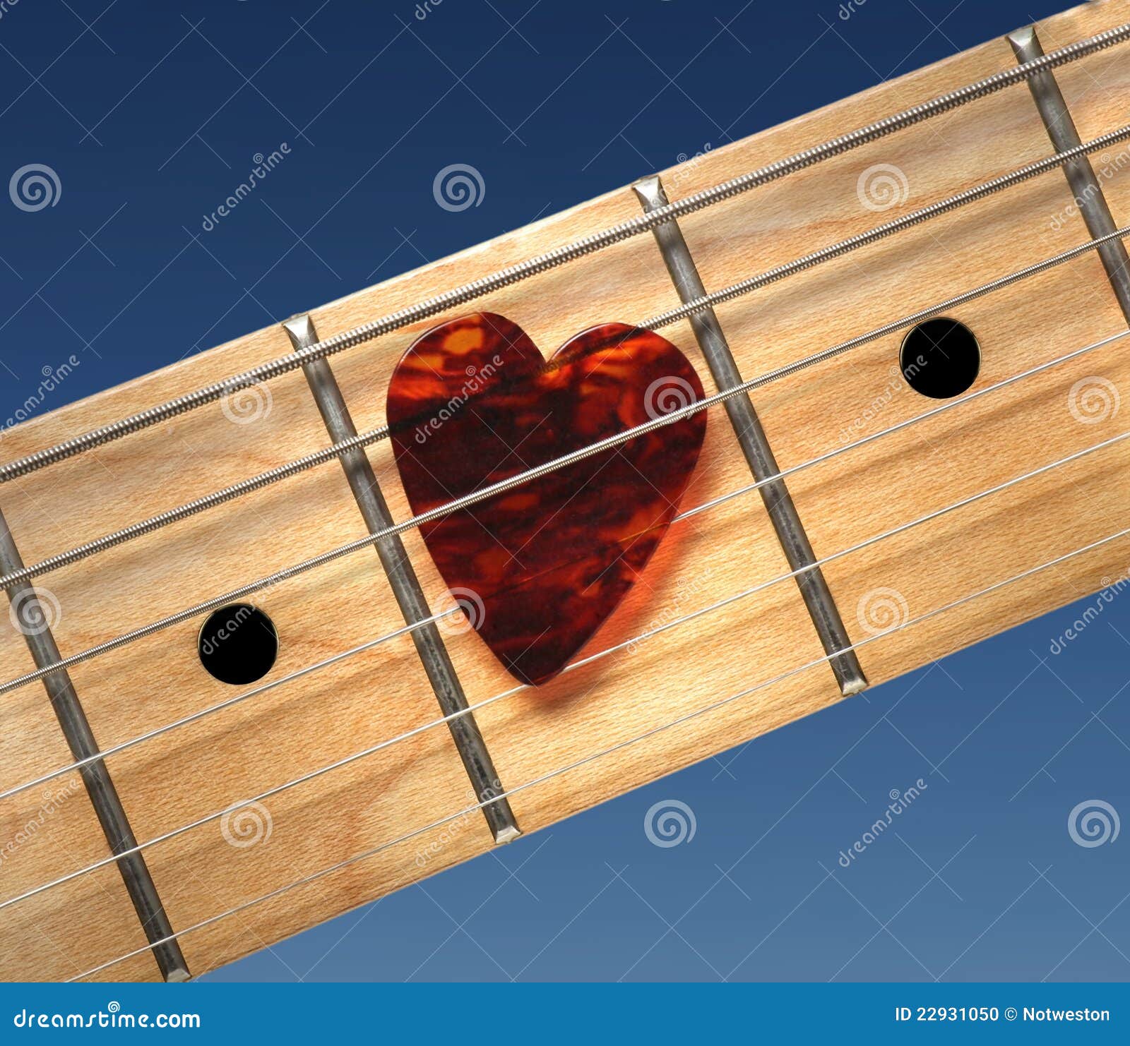 Guitar with heart stock photo. Image of love, rock, guitarist 22931050