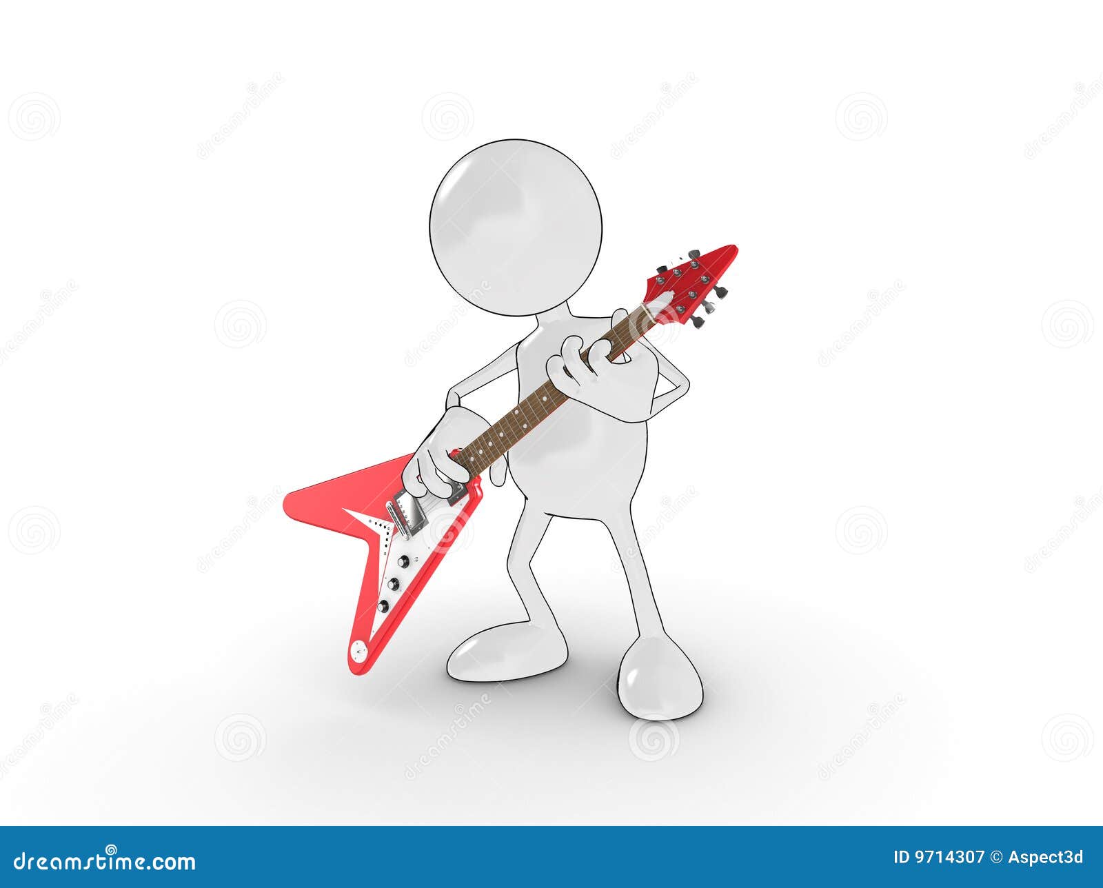 Guitar hero stock illustration. Illustration of entertainment 9714307