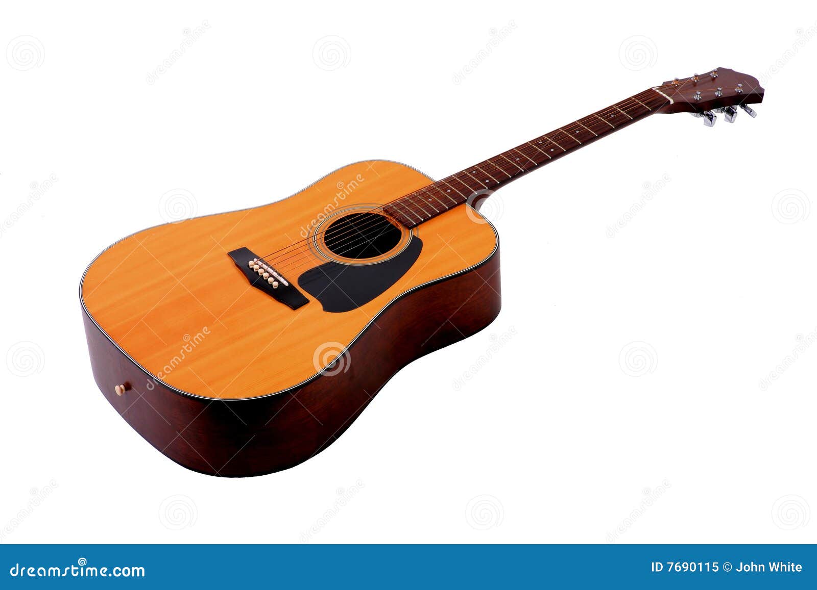 Guitar Isolated on a White Background Stock Image Image of instrument