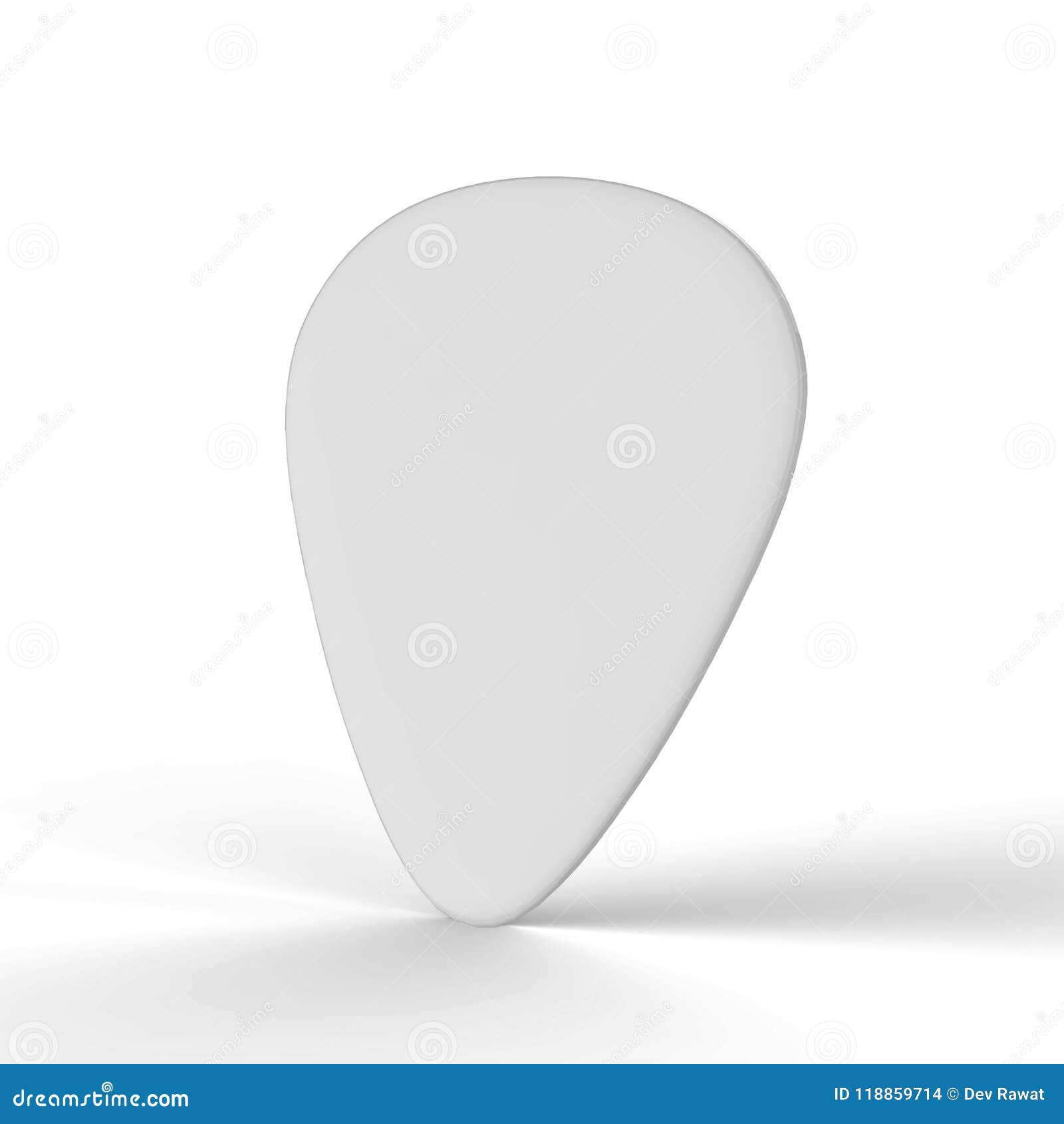 Download Guitar Pick Mock Up On Isolated White Background Stock ...