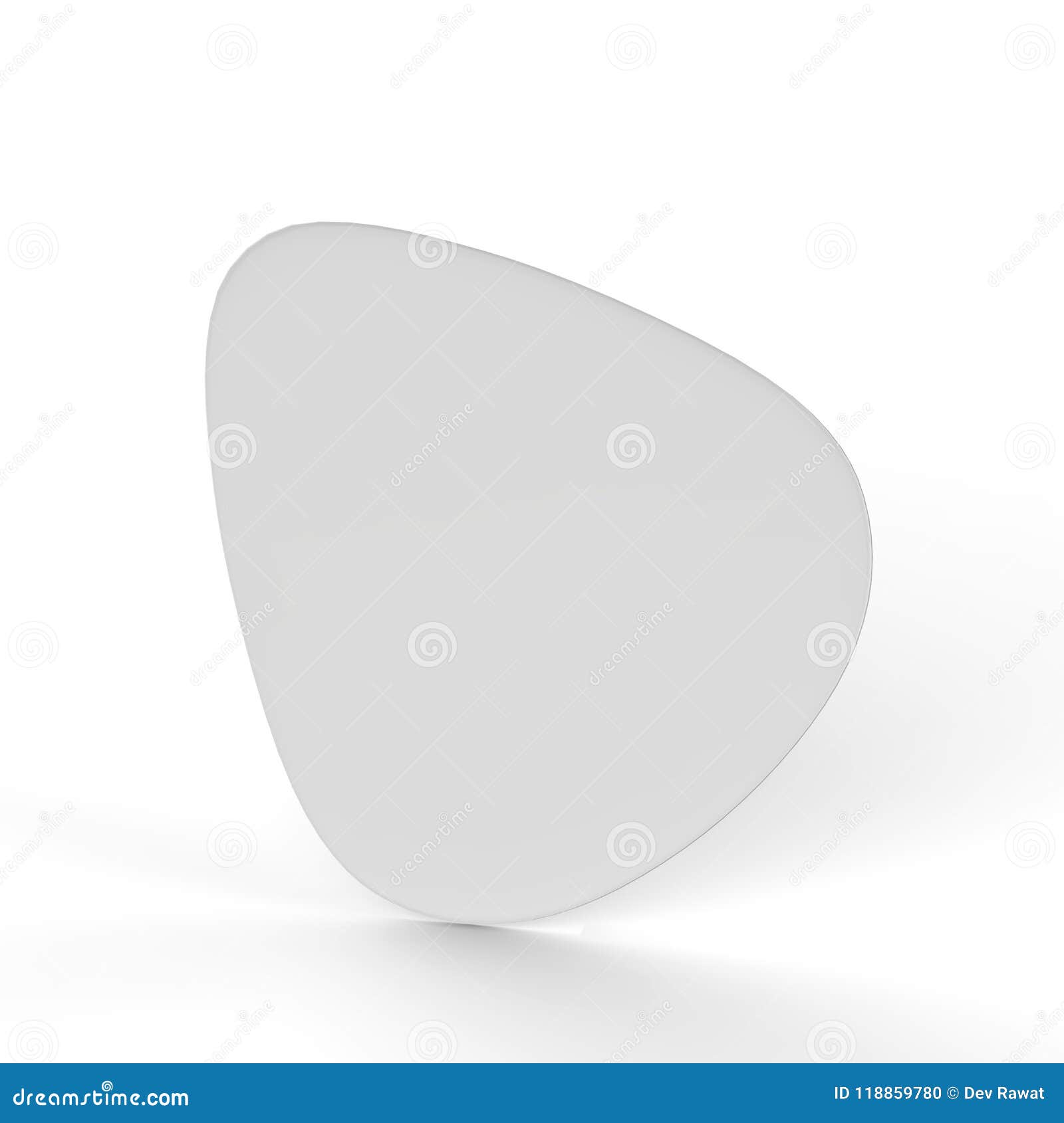 Download Guitar Pick Mock Up On Isolated White Background Stock ...