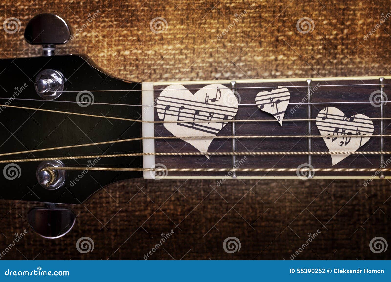 Guitar and musical heart stock photo. Image of music 55390252