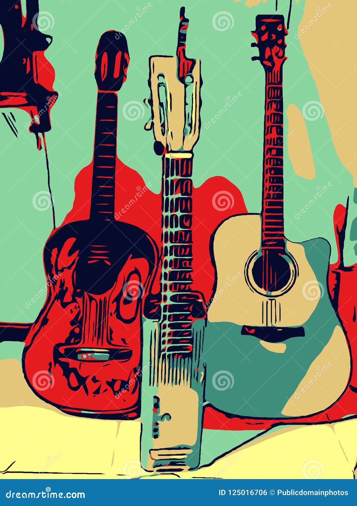 Guitar, Musical Instrument, Art, Plucked String Instruments Picture
