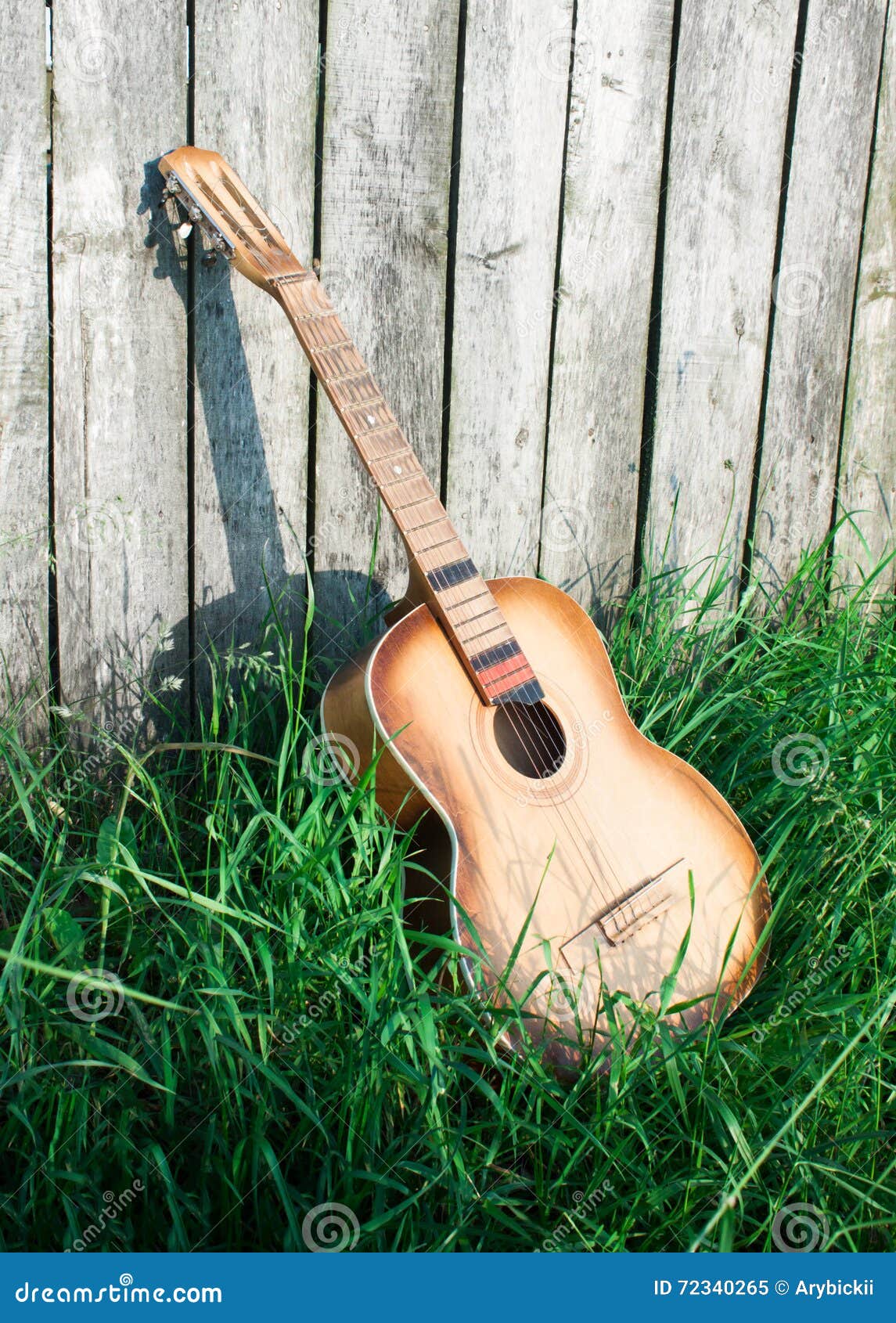 Guitar on the Natural Landscape Stock Image Image of concert