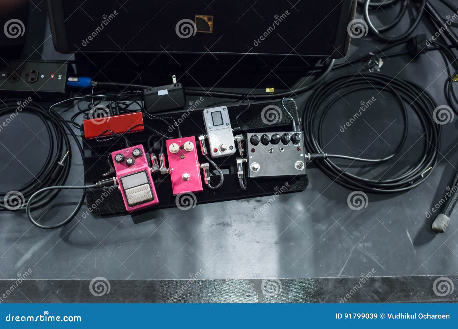 Guitar Pedal Effects stock image. Image of effect, jack 91799039