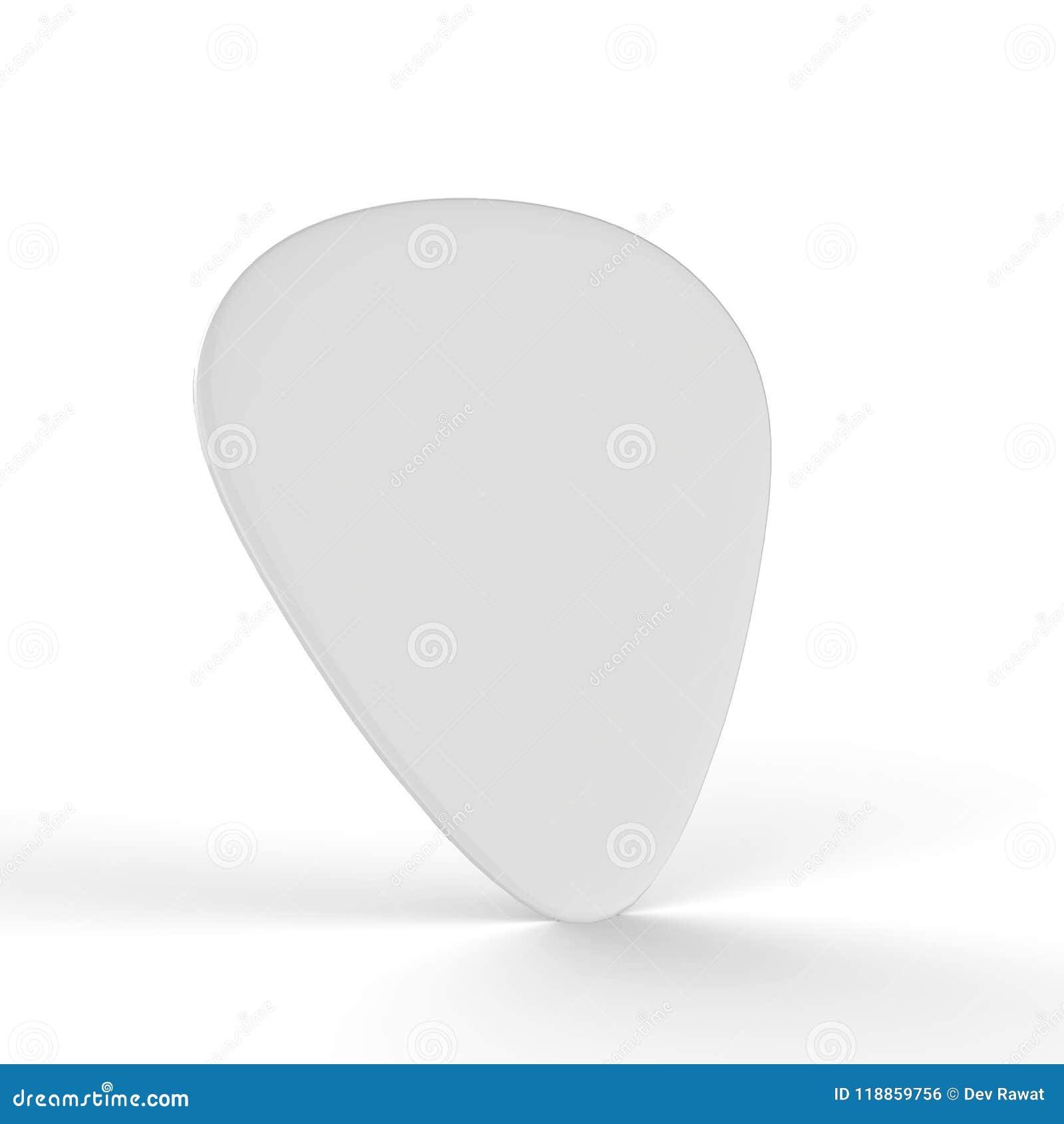 Download Guitar Pick Mock Up On Isolated White Background Stock ...