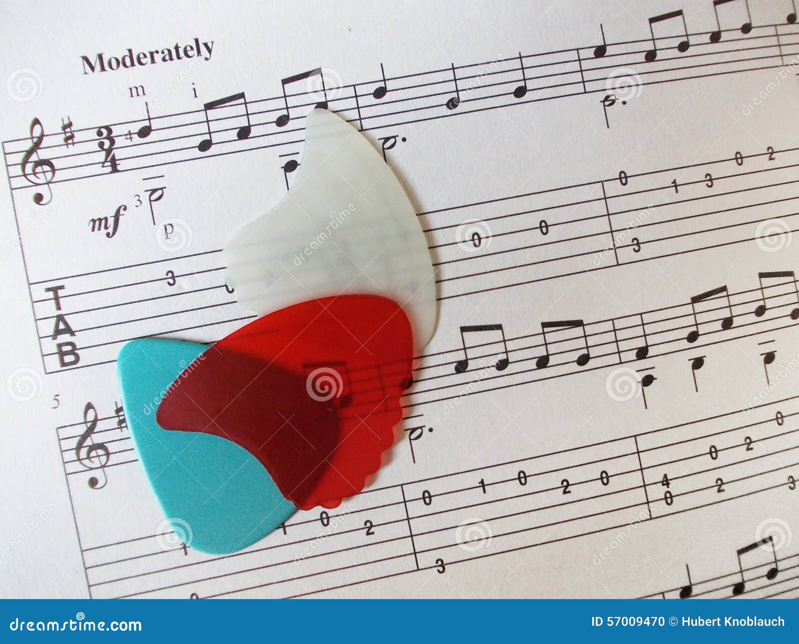 Guitar Picks and Music Sheet Stock Photo Image of plectrum, notes