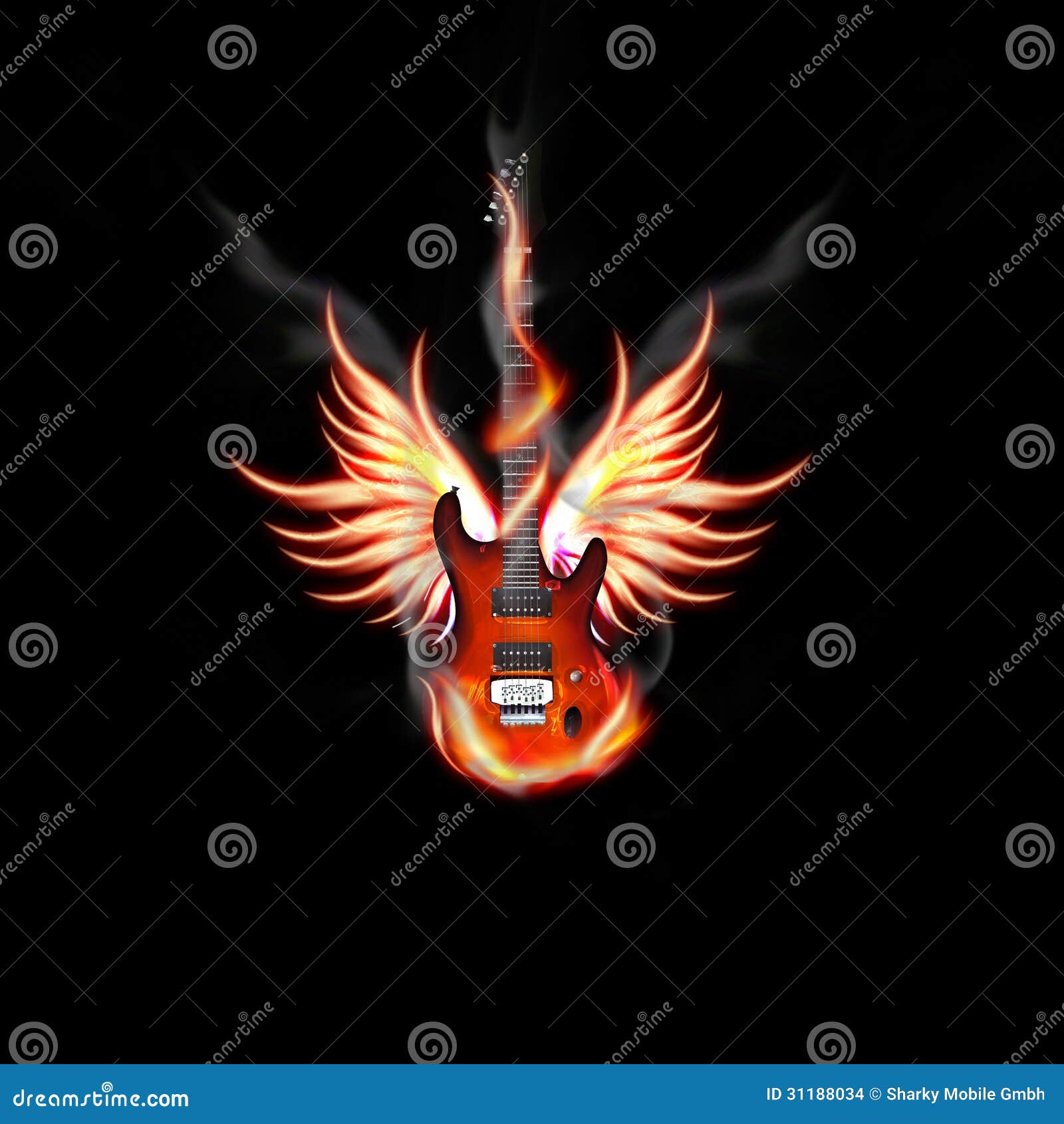 Guitar Wings Illustration Stock Images Image 31188034