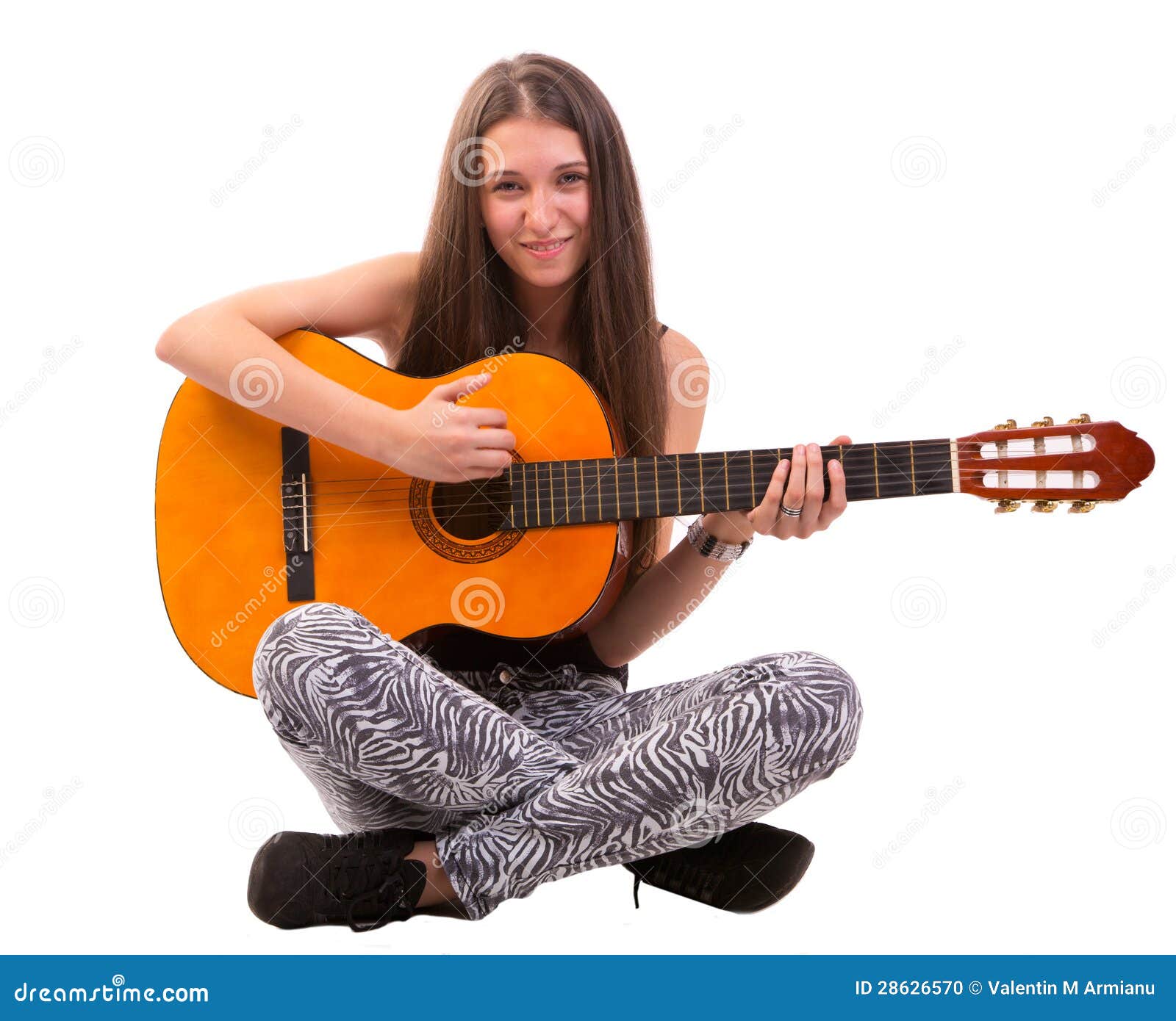 Guitar woman stock photo. Image of guitarist, instrument 28626570