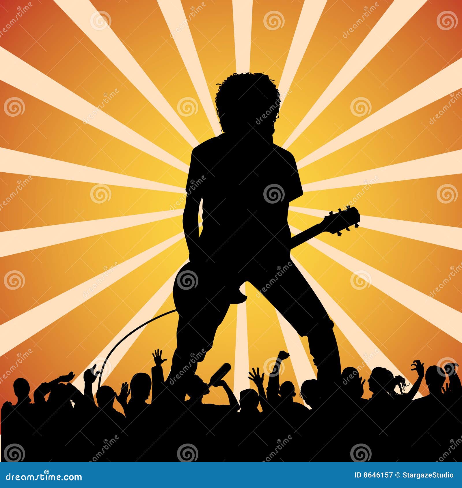 guitarist at a rock concert