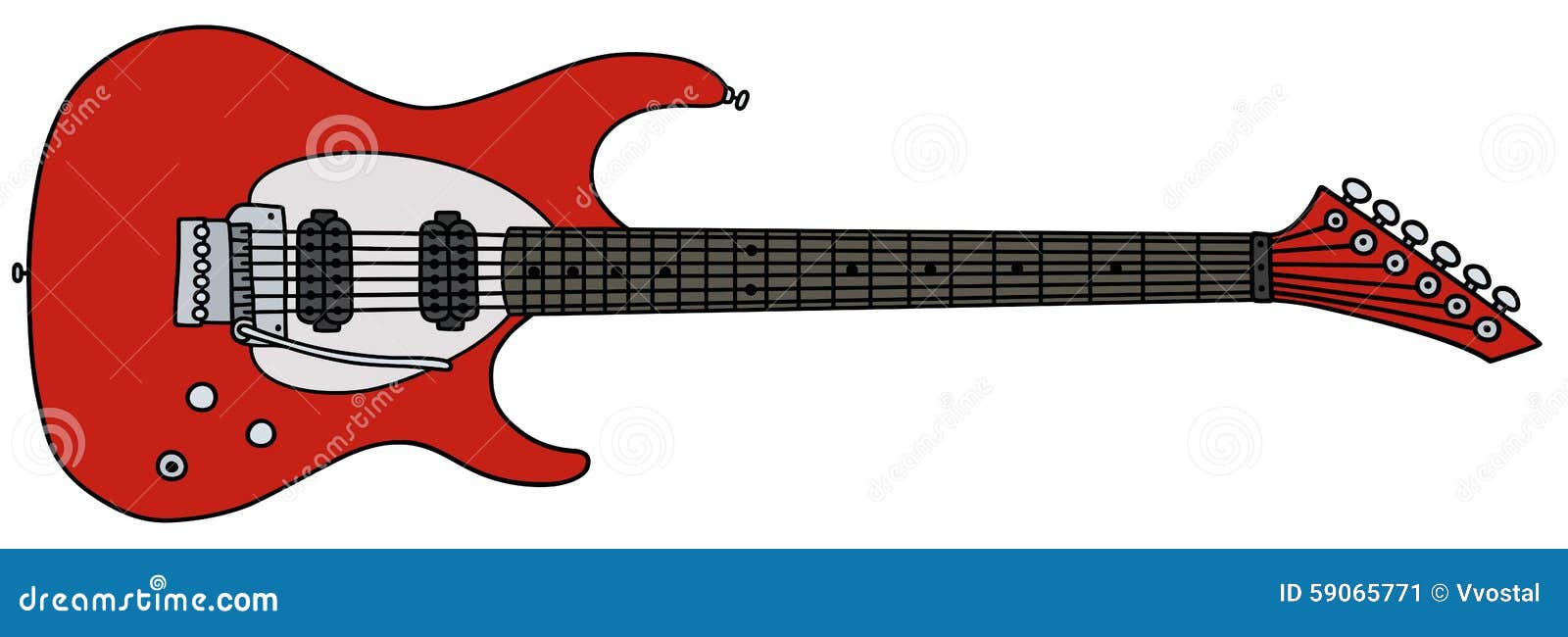 Guitarra eléctrica roja ilustración del vector. Ilustración de jazz - 59065771 Guitarra eléctrica roja ilustración del vector. Ilustración de jazz - 59065771