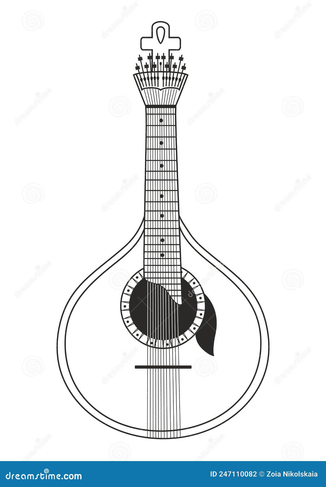 guitarra portuguesa ancient fado folk musical instrument in portugal. portuguese guitar.  