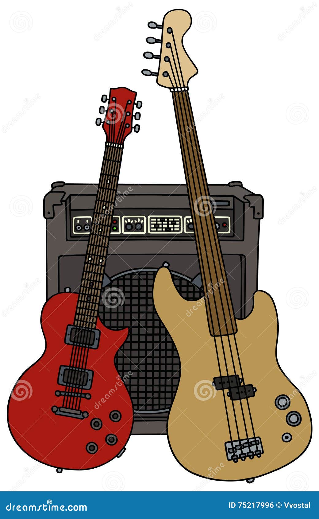 Guitarras Eléctricas Clásicas Y Bajas Ilustración del Vector - Ilustración de estallido, amarillento: 75217996 Guitarras Eléctricas Clásicas Y Bajas Ilustración del Vector - Ilustración de estallido, amarillento: 75217996