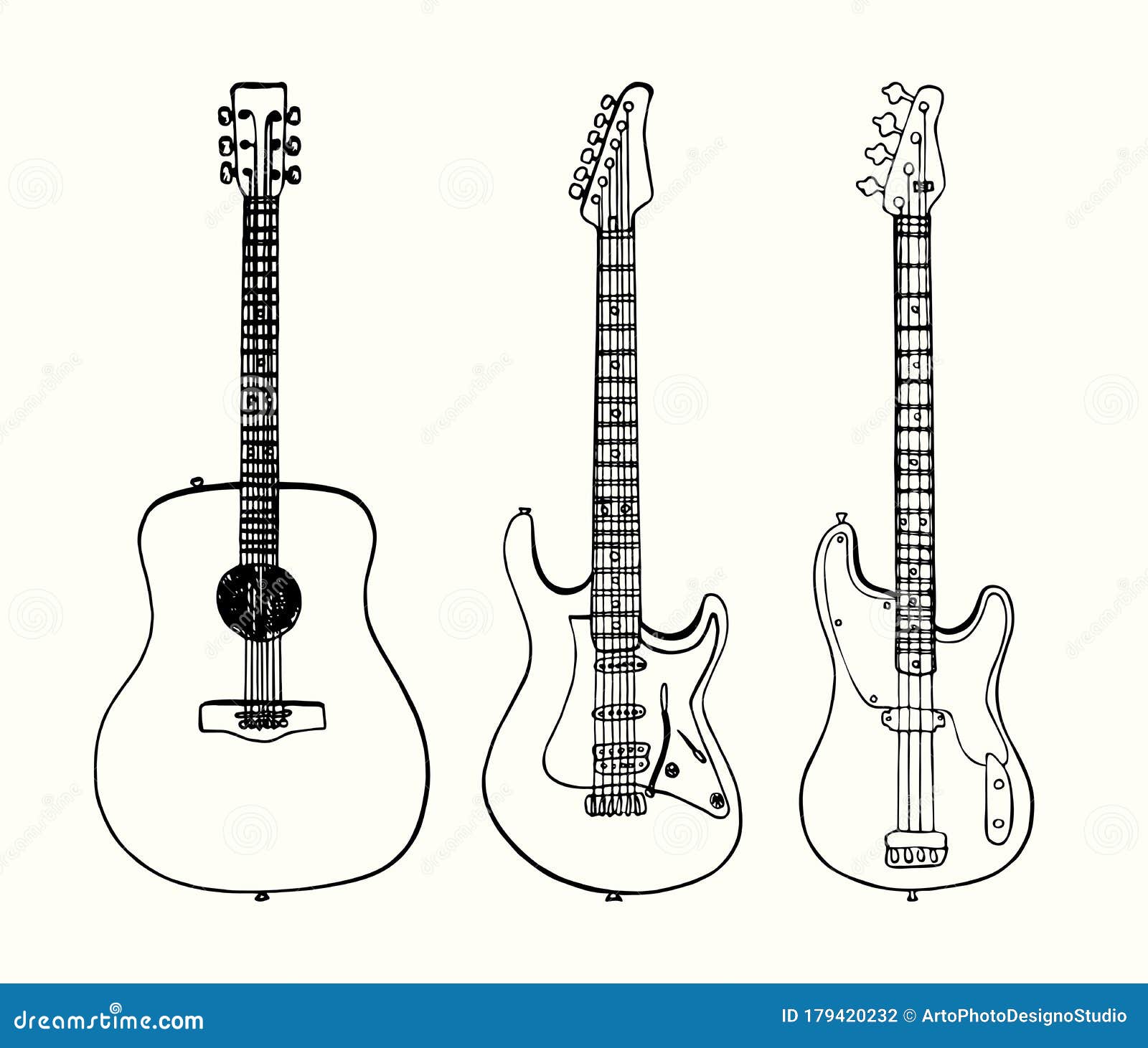 Rock Girl With Guitar Stock Vector By 116885494