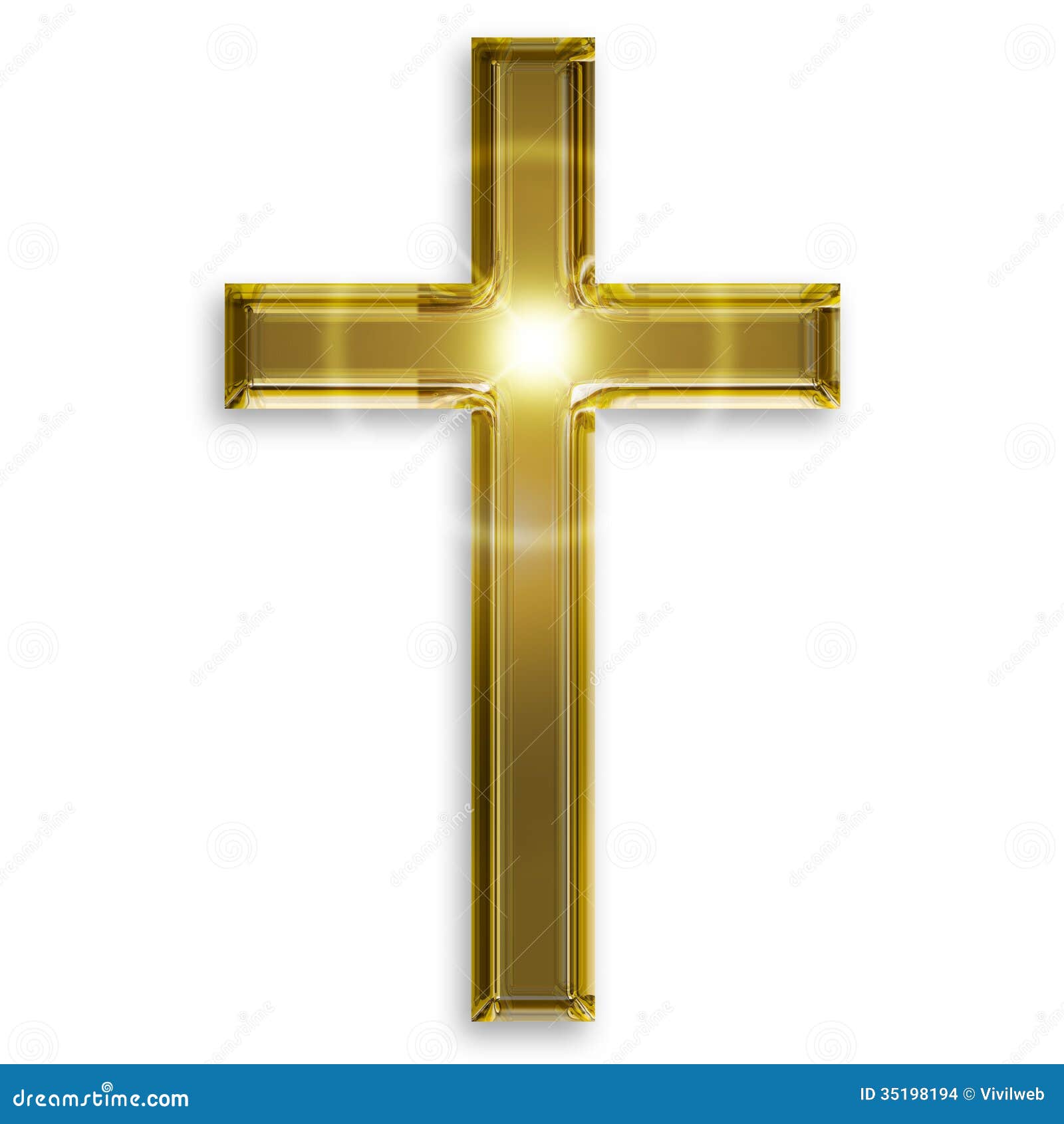 Guld symbol av korset stock illustrationer. Illustration av kors