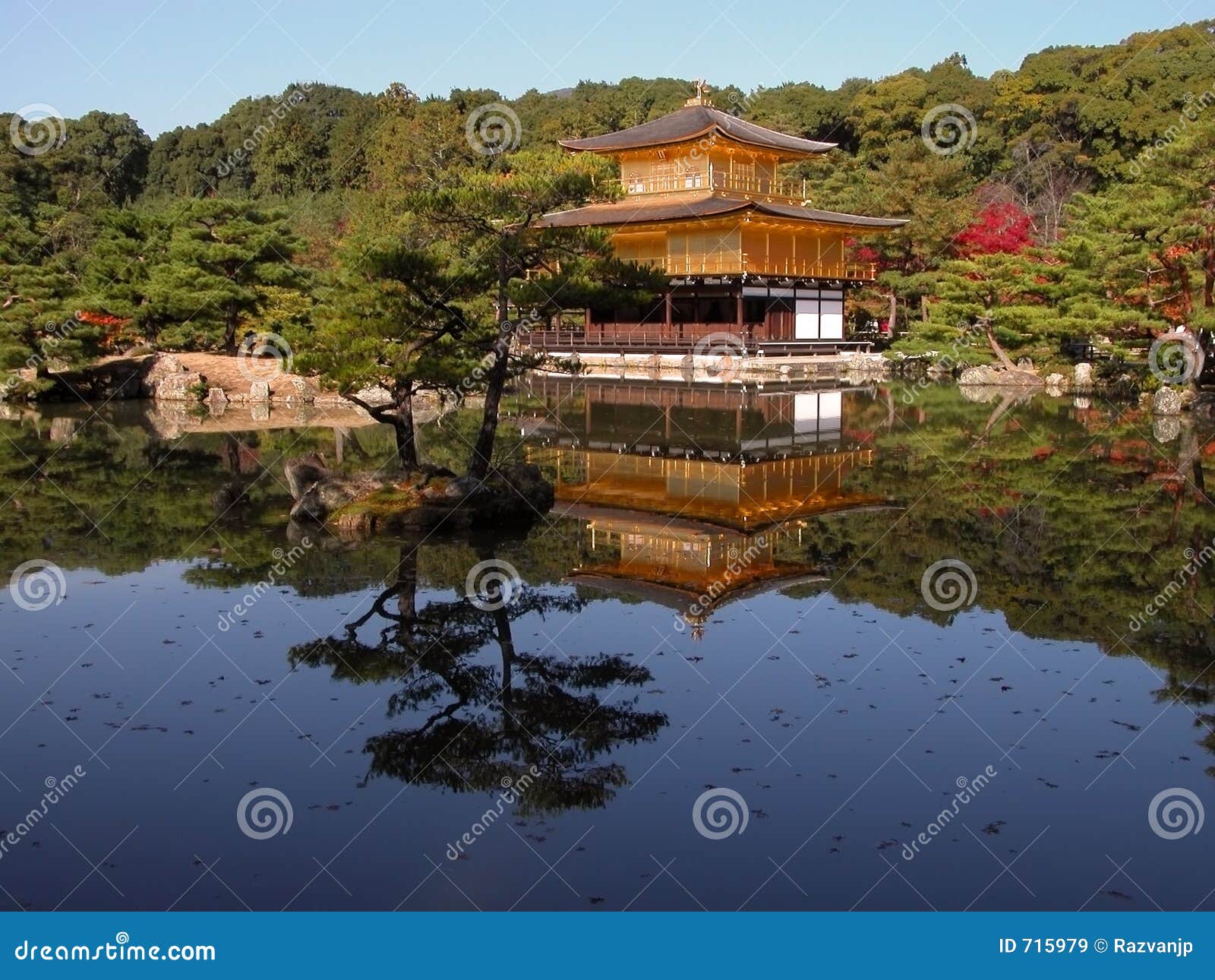 Guld- tempel. Berömd guld- japansk kyoto landmark mest ett tempel