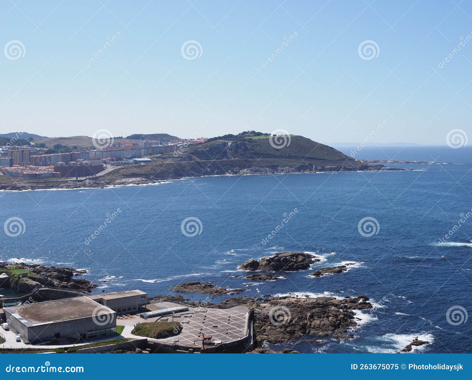 Gulf at a Coruna City in Galicia District of Spain Stock Image - Image