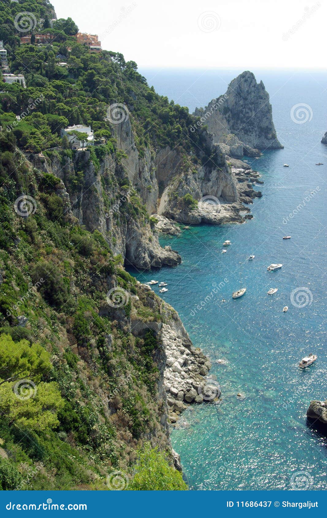 gulf of salerno - capri island, italy