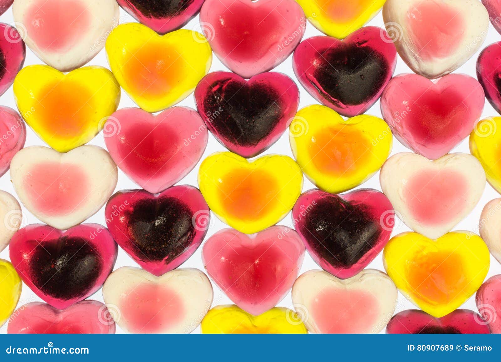 Gummy candies hearts stock image. Image of white, orange 80907689
