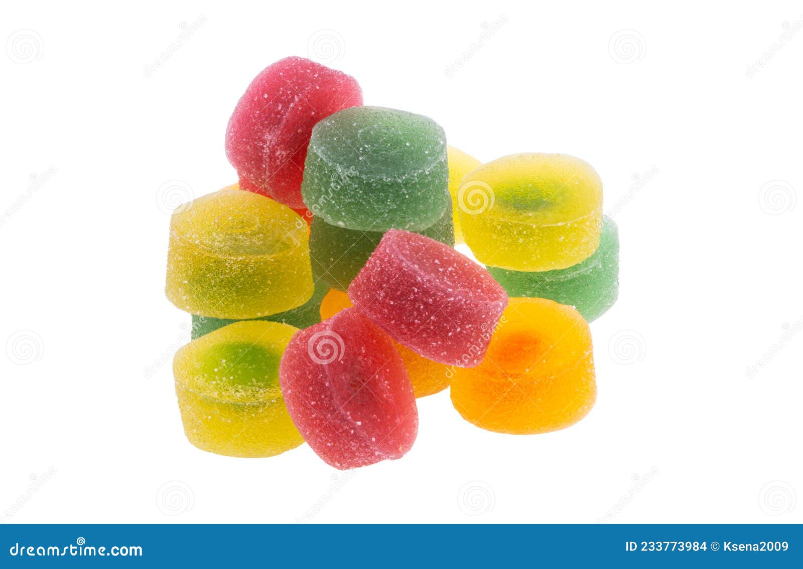 Gummy fruit candy isolated stock photo. Image of sweet 233773984
