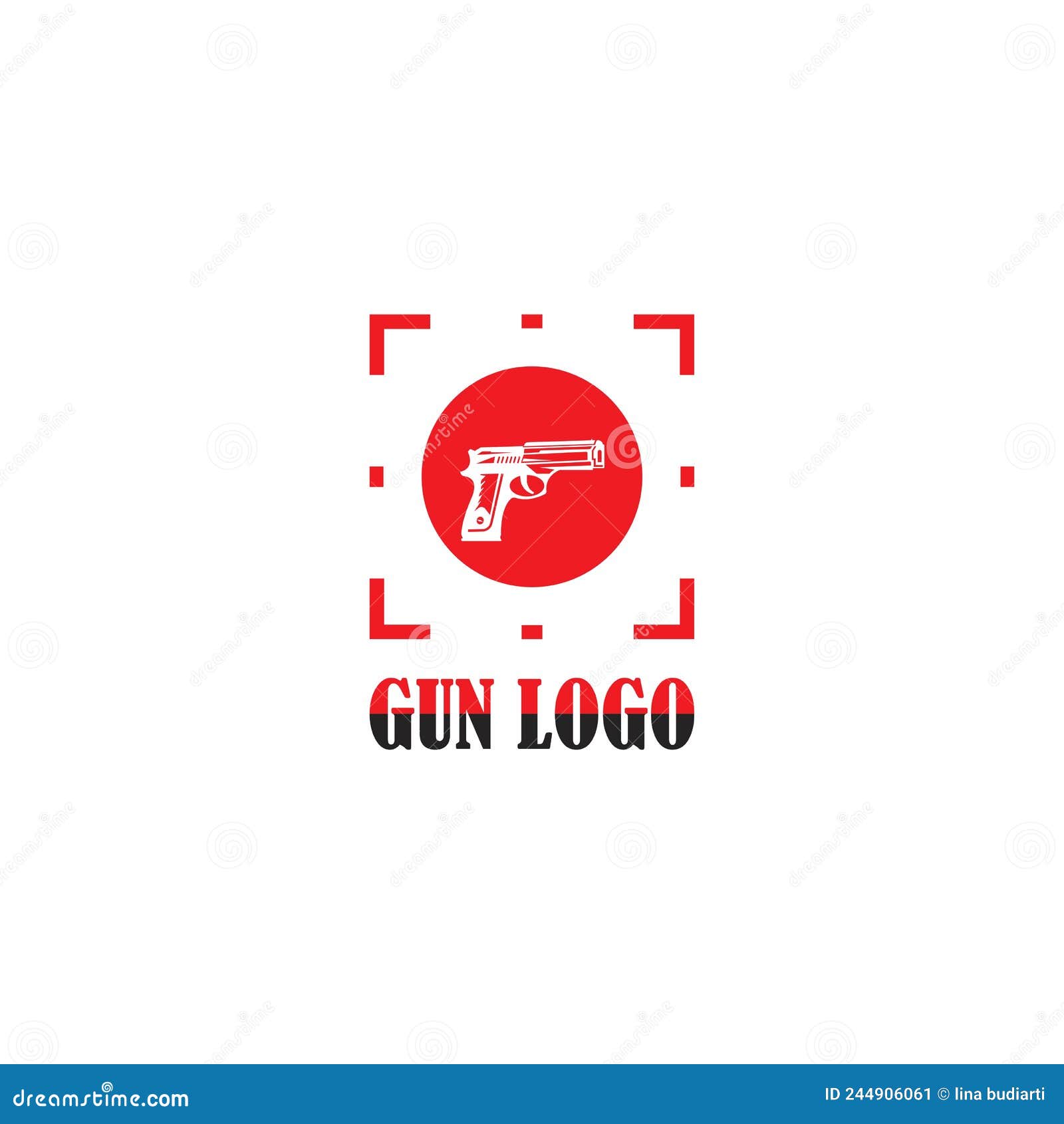 Gun logo stock vector. Illustration of style, military 244906061