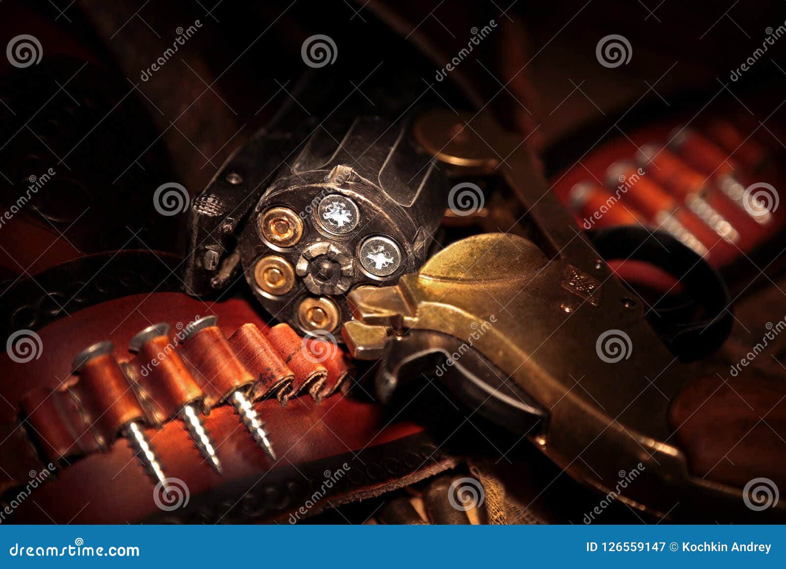 The gun with screws stock image. Image of power, object 126559147