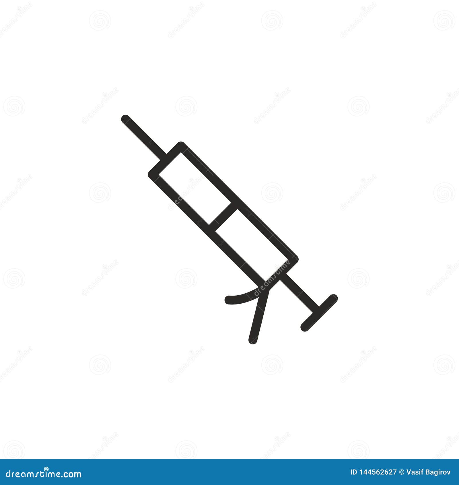 gun, sealant  icon.  of  tool for mobile concept and web apps . thin line icon for website  and