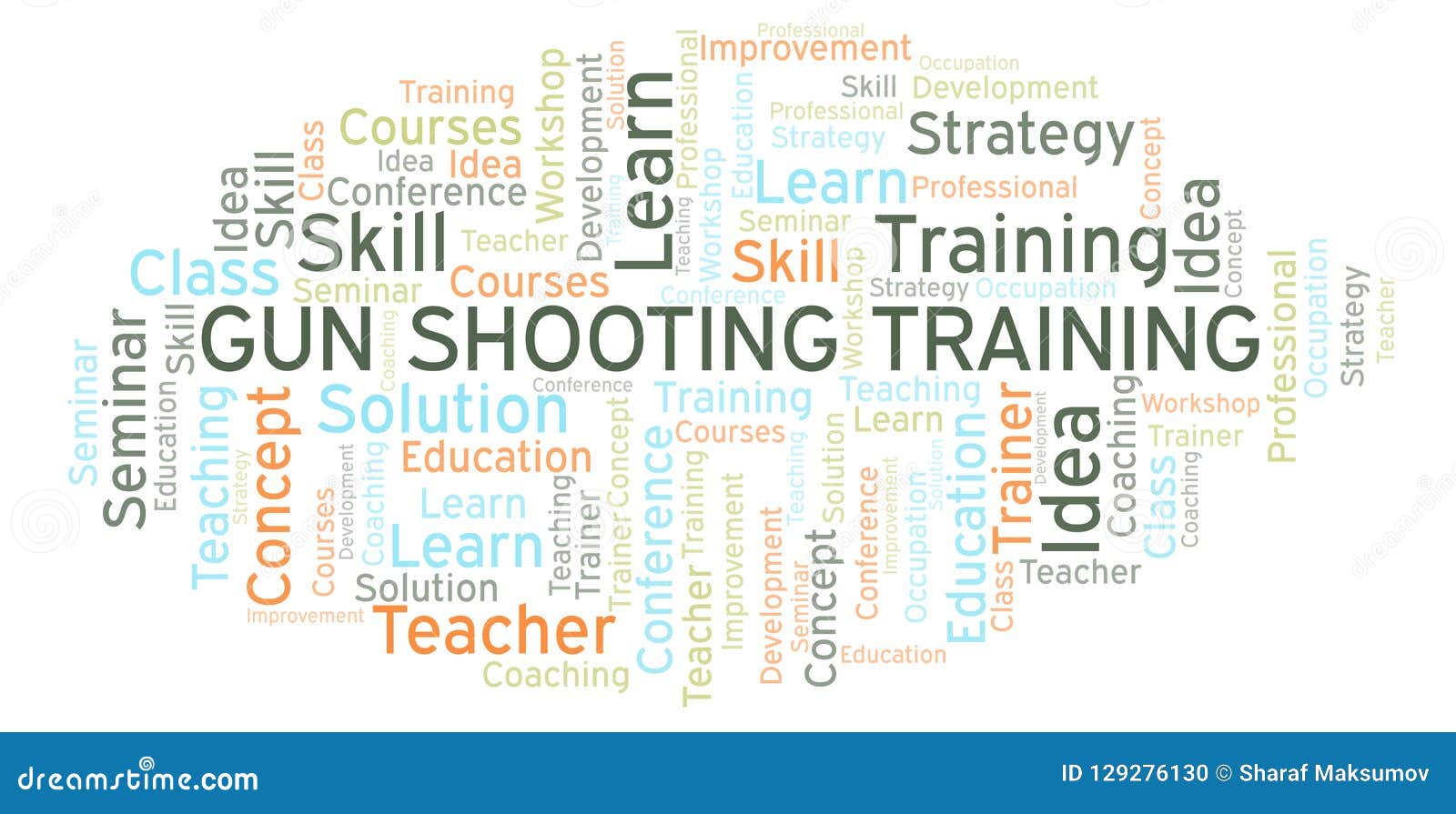 Gun Shooting Training Word Cloud. Stock Illustration Illustration of
