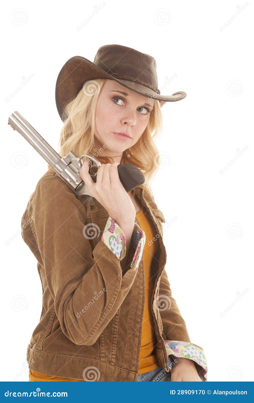 Gun on shoulder stock photo. Image of fashion, adorable 28909170