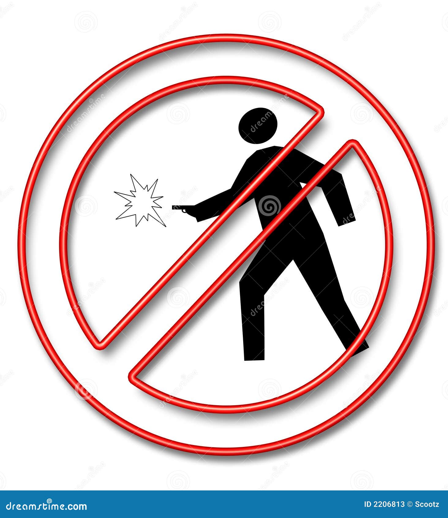 Guns banned stock illustration. Illustration of trigger 2206813