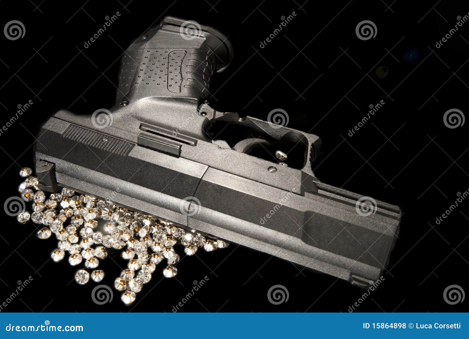 Guns & Diamonds stock photo. Image of handgun, safety 15864898