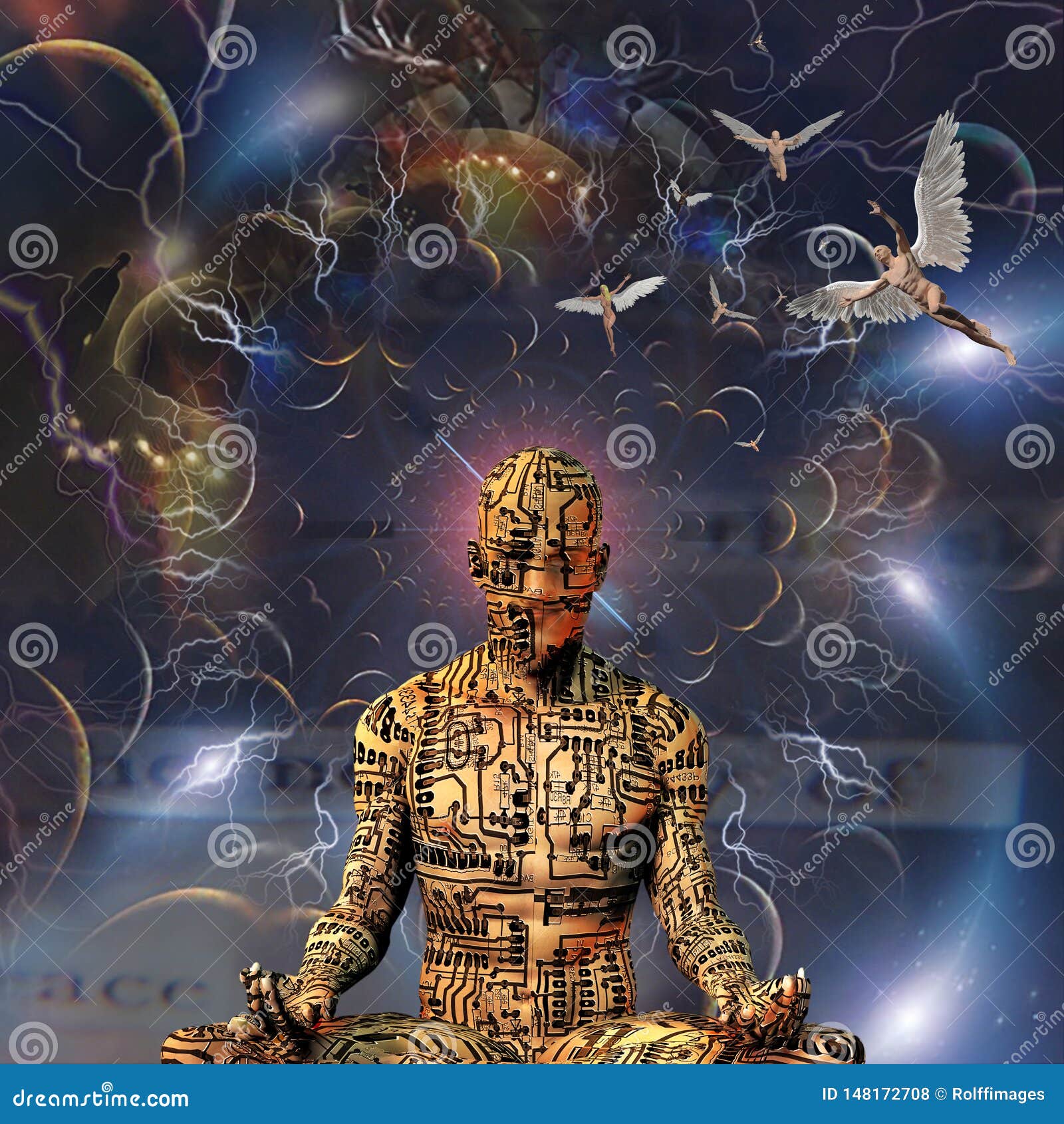 Guru meditation stock illustration. Illustration of holy - 148172708 