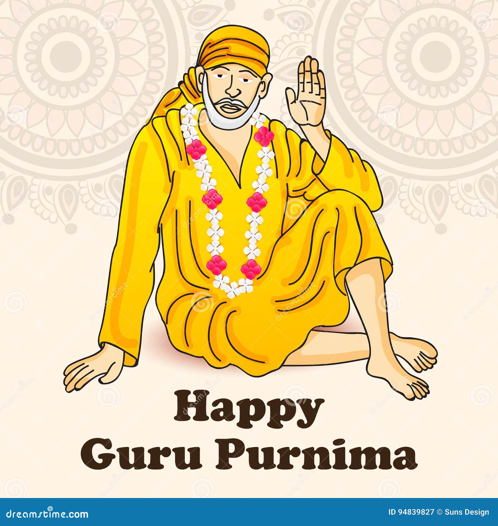 Guru Purnima. stock illustration. Illustration of symbol - 94839827