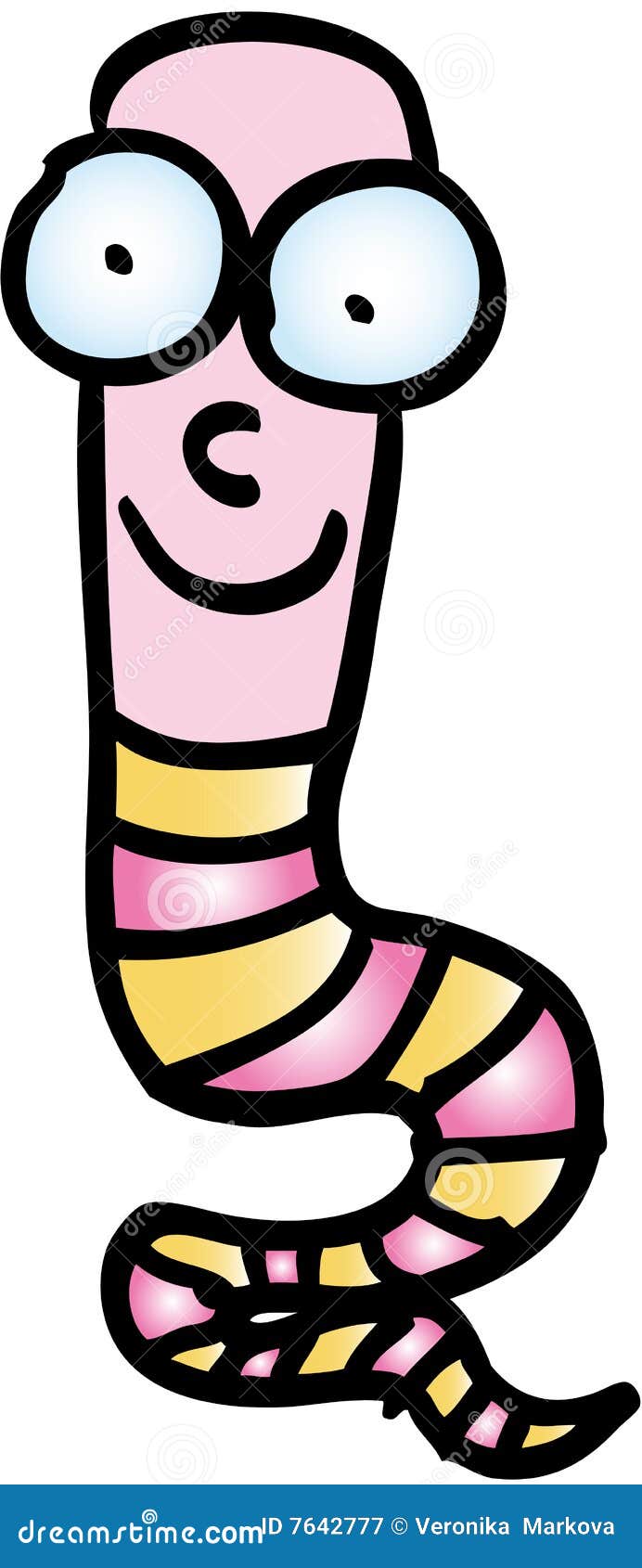 Gusano loco ilustración del vector. Ilustración de aislado - 7642777, image size:692x1690