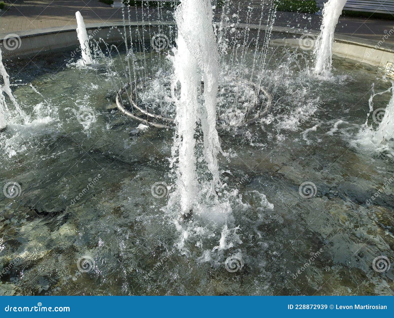 Gush of Water Fountain. Water Splash in the Fountain. Stock Image
